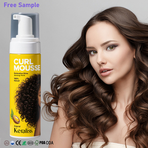 Mousse para Cabello Rizado Keraliss de Fijación Fuerte, Voluminizador y Brillante con Aceite de <span class=keywords><strong>Oliva</strong></span> para Cabello Afro y Rizado - Product Image 1