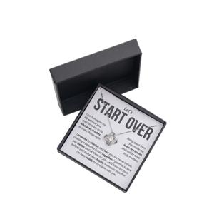 Collier Pendentif Classique Personnalisé en Cuivre Creux, Technique de Coulée, Zircon Blanc, Boîte Cadeau, Carte Message, Bijou Nouveauté, Cadeau - Product Image 3