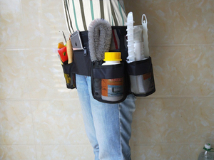 Grembiule per la pulizia professionale con 5 tasche pieghevole resistente all'acqua <span class=keywords><strong>in</strong></span> tela regolabile cintura <span class=keywords><strong>in</strong></span> vita fornitore di forniture per le pulizie - Product Image 6