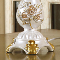 Lampe de bureau PM French West Bank Golden Rose, style rétro européen, pour salon, hôtel, chambre à coucher, bureau, chevet, décoration tendance, lampe de table