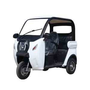 KEYU Mini voiture blanche 72V tricycles électriques Tricycle 3 passagers fabriqué en Chine