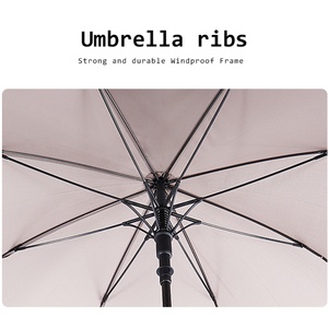 Ultra Light Weight Black Fiberglass Golf <b>Umbrella</b> 27 Inch 8Ribs 230g OEM/ODM Windproof Straight Stick Business Gifts - Product Image 5