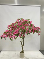 Arbre artificiel de bougainvillier de luxe pour intérieur et extérieur avec pot, décoration pour la maison