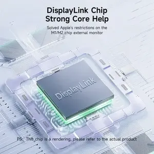 Adaptateur d'affichage 4K Hagibis USB-C/USB 3.0 vers double HDMI compatible avec les accessoires de jeu Apple M1 <span class=keywords><strong>M2</strong></span> Windows <span class=keywords><strong>Mac</strong></span> - Product Image 4