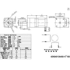 Reductor de velocidad 42HS4013A4-G10, caja de engranajes cuadrada, motor paso a paso Nema 17 híbrido, 40N.cm de torque, 3.25V, diámetro de eje de 15mm, para impresoras 3D - Product Image 6