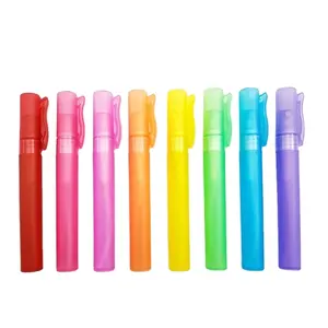 Spray de plástico recarregável vazio, frasco pulverizador para perfume em forma de caneta com 5ml/8ml/10ml/15ml, com pulverizador para névoa fina