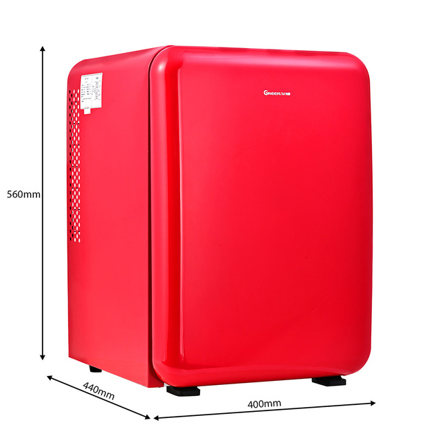 Mini Retro Red Fridge Energy-Conserving Compact Electric Refrigerator for Hotels Outdoor Use No Noise Drinks Storage Factory