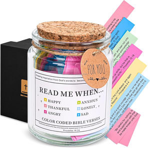 Dropshipping Versículo DE LA Biblia Jar Léeme cuando los versículos de la Biblia Jar para emociones y sentimientos Escritura Fe Oración Esperanza Tarro Regalo - Product Image 1