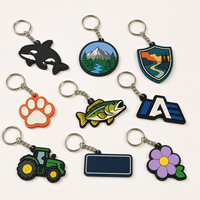 Porte-clés promotionnels en PVC avec logo personnalisé, porte-clés en caoutchouc souple, vente en gros, cadeaux publicitaires, en vrac, OEM, directement de l'usine, faible MOQ