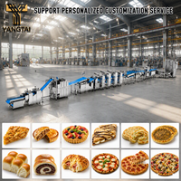 Ligne de production de pain automatique, équipement de boulangerie industrielle, machine à pâtisserie pour croissants, pain grillé, brioches, 4 lignes de finition