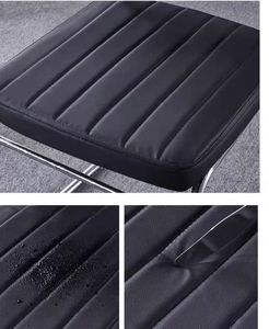 Modern Stackable Meeting Room Reception Leather <strong>Office</strong> Conference <strong>Chair</strong> with Stainless Legs <strong>Green</strong> Meeting <strong>Chairs</strong> - Product Image 6