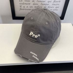 Wholesale High Quality 100% Cotton Custom Embroidered Distressed Brim Vintage Baseball Cap Distressed <b>Hat</b> - Product Image 4