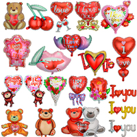 Ballons en aluminium en forme d'ours « I LOVE U » – Recyclables et durables, certifiés CE, pour la rentrée scolaire, les mariages, la Saint-Valentin et les décorations de fête