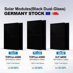 EU Stock TOPCon Full Screen Painel <span class=keywords><strong>Solar</strong></span> Bifacial 430W 450W 455W 500W de Rotterdam Armazém da UE Com Preço Mais Barato - Product Image 2