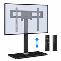 Soporte Móvil para TV LCD LED de 32/70 Pulgadas, Base de Acero Negro con Montaje Ajustable en Altura, Compatible con VESA
