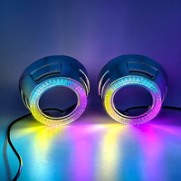 Accessoires de rétrofit pour phares de 3 pouces RA5D 95mm : Anneaux LED RGB Angel Eye avec mode de bienvenue et clignotants séquentiels