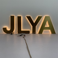 Enseignes lumineuses LED 3D personnalisées avec lettres rétroéclairées, logo Halo Lit, lettres en acier inoxydable, signalétique publicitaire pour les devantures de magasins