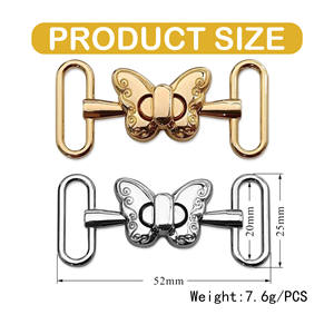 Fibbia a Farfalla di Alta Qualità in Lega di Zinco Dorata, Connettore Decorativo per Bikini, Cinturino Personalizzato per Costumi da Bagno e Reggiseni - Product Image 2
