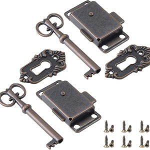 Juego de Cerraduras para Muebles de Aleación de Zinc, Estilo Antiguo, Cerradura para Cajón y Gabinete con Llave, Diseño Tradicional, Construcción Metálica Duradera - Product Image 4