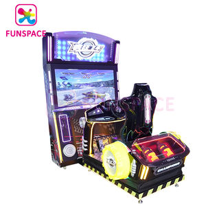 Funspace Máquina de juegos de carreras de coches <span class=keywords><strong>locos</strong></span> Arcade que funciona con monedas Máquina de videojuegos de coches de carreras de diversión interior - Product Image 2