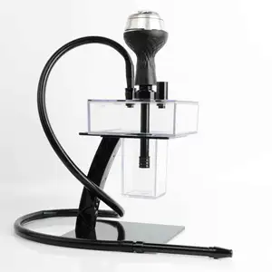 Customized Deluxe Smoking Accessories German Large Big Edelstahl Nargile Glass Stainless Steel Narguile Chicha Shisha Hookah