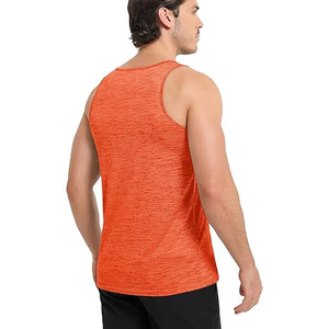 Alta calidad verano entrenamiento al aire libre correr Fitness sin mangas transpirable secado rápido compresión cuello redondo Hombre camisetas sin mangas - Product Image 2