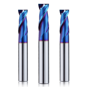 Lucas công cụ 4F bit phẳng kết thúc nhà máy với lớp phủ màu xanh cho gia công CNC - Product Image 1