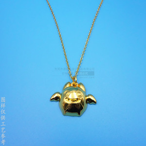 สร้อยคอจี้รูปสัตว์การ์ตูนโลหะผสมสังกะสีทองเครื่องประดับเด็ก 10 ซม. โซ่ขยายได้ - Product Image 2