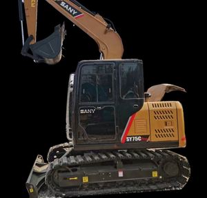 รถขุดมือสองและรถตักดินยี่ห้อดังของจีน SANY SY75C รถขุดขนาดเล็ก 7.5 ตัน พร้อมใบรับรองมาตรฐาน CE - Product Image 1