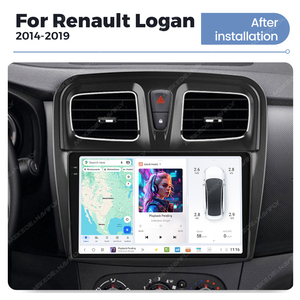 DUDUAUTO para <span class=keywords><strong>Renault</strong></span> Logan 2014-2019, Sistema Multimedia Android Modificado para Auto, Navegación Bluetooth, Carplay, Pantalla <span class=keywords><strong>de</strong></span> Visión Trasera - Product Image 3