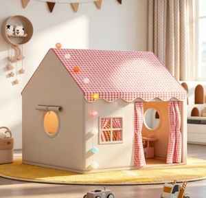 Tente de jeu pour enfants en polyester souple Vista - Design château de princesse pliable 120 cm, portable pour intérieur/extérieur, <span class=keywords><strong>lit</strong></span> pour tout-petits et cadeau d'anniversaire - Product Image 5