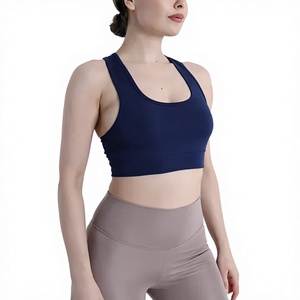 เสื้อชั้นในกีฬาโยคะสำหรับผู้หญิง Ever Glow Plus Size แห้งเร็วด้านหน้า ดีไซน์ไขว้ ตกแต่งคริสตัล ระบายอากาศได้ดี รองรับทรงได้ดีเยี่ยม - Product Image 1