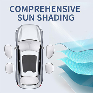 Car Sunshade Set 6-Piece Front Rear Windshield Side <b>Window</b> Foldable Cloth Protection For Cars - Product Image 3