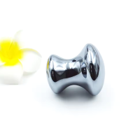Outil facial artisanal en argent Gua Sha en forme de champignon Terahertz, masseur oculaire en pierre naturelle pour les soins de la peau, la détoxification, le spa et la relaxation