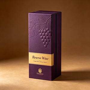 Caja de Vino de Lujo de Dos Piezas con Logotipo Personalizado, Grabado y Lámina Dorada - Empaque de Cartón Rígido Ecológico para Regalo, Venta al Por Mayor OEM - Product Image 1