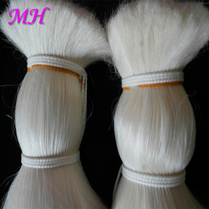 Materia prima pettine bianco naturale capelli di capra di <span class=keywords><strong>fare</strong></span> l'estensione dei capelli e parrucca bianca - Product Image 2