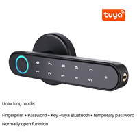 Serrure à poignée électrique à empreintes digitales Tuya Smart Home Code de mot de passe serrures de porte biométriques à empreintes digitales pour porte en bois
