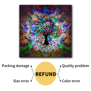Vendite giornaliere colorato albero della vita parete arte astratta paesaggio farfalla dipinto su tela stampata per la decorazione domestica - Product Image 2