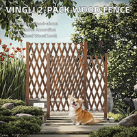 Clôture pour animaux de compagnie en bois extensible, style traditionnel, clôture de jardin pliable pour balcon, patio, barrière pour animaux de compagnie