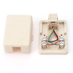 Lulink Cat3 UTP Caja de teléfono de bajo voltaje 623K Puerto único 6P2C Jack Superficie Producto de telecomunicaciones 55*50*22mm - Product Image 3