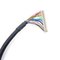كابل توصيل LVDS من المصنع مباشرة DF14 1.25 مم 30 سن إلى طرف DF14 بطول 300 مم لشاشات LCD الصناعية
