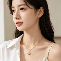 Nouveau style Collier chaîne à maillons géométriques avec pendentif œil de chat triangulaire Bijoux tendance pour femmes Vente en gros TGXL14682