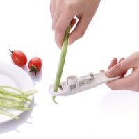 Handmatige bonen snijder, groene bonen snijder, groentesnijder, keukenhulp, aangepaste logo blisterverpakking