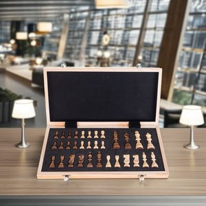 بسعر المصنع 29x29 لوح خشبي ممغنط قابل للطي لعبة الشطرنج الدولية للمغناطيس هدايا الأعمال الترويجية - Product Image 3