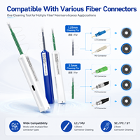 Lápiz limpiador de fibra óptica de un clic 1,25 mm 2,5 mm Limpiador de conectores FTTH para LC SC FC ST