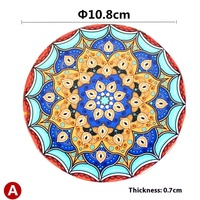 Nouveau dessous-de-verre créatif moderne en céramique, motif petite fleur, réutilisable, rond et carré, isolant thermique, pour tasses et tasses à thé, tapis de bureau, sous-verres et supports