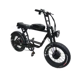 Gonped 20 ''バイクシマノ7スピードレトロ電動マウンテンバイクスーパーファットタイヤフルサスペンションe自転車
