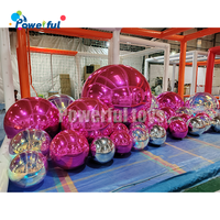 Boules réfléchissantes gonflables colorées bon marché d'usine de PVC/boules gonflables de miroir de Noël/ballons gonflables de miroir de boule