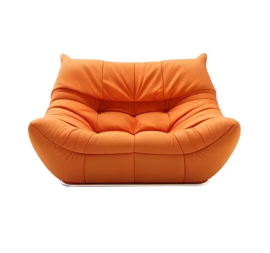 Modern Leisure Relax Modular Ottoman Corner Single Seat Floor Sofa Custom Logo Genuine Leather Upholstery Set