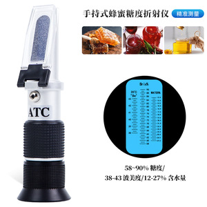 เครื่องวัดความหวานแบบมือถือ Xiuyuan 58-90% Brix สำหรับน้ำผึ้ง พร้อมระบบชดเชยอุณหภูมิอัตโนมัติ ATC - Product Image 1